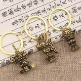 Accessories (112) Alloy Keychain Sanxingdui Bronze Mask Bird Boxed (3 Styles)