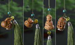 Chinese Style Car Hanging Ornament Tassel Decor (127) Sandalwood Aroma Bead Container