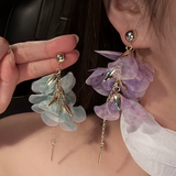 Accessories (22) Stud Earrings Organza Petals