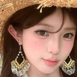 Accessories (27) Hook Earrings Chandelier Artificial Shell