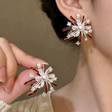 Accessories (40) Stud Earrings Enamel Fireworks