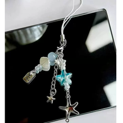 Accessories (60) Mobile Phone Cellphone Star Blue Tone Wrist Strap