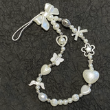 Accessories (62) Mobile Phone Cellphone Strap White Tone