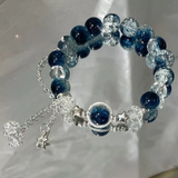 Accessories (65) Metal Bracelet Planet Star Dark Blue Tone
