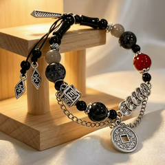 Accessories (66) Bracelet Dark Tone Chinese Coin