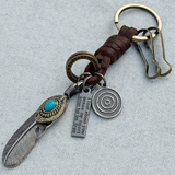 Accessories (82) Keychain Metal Black Nickel Leather