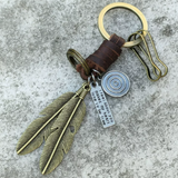 Accessories (84) Keychain Metal Bronze Leather
