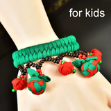 Accessories (90) Chinese Yunnan Ethic Fabric Beaded Bracelet for Kids (2 Colours)