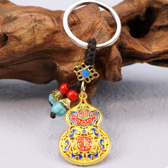 Accessories (94) Keychain Chinese Ethic Metal Gourd