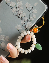 Mobile Phone Finger Ring Charm Car Hanging Ornament (122) Bodhi Seed Beads