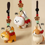 Bag Charms (182) Wood-Curved Cats Car Accessories (6 Styles)