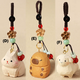 Bag Charms (183) Wood-Curved Pig Snake Fox Car Accessories (6 Styles)