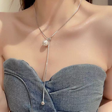 Accessories (138) Y-Necklace with Faux Pearl (2 Colours)
