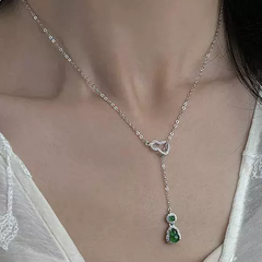 Accessories (143) Adjustable Silver Colour Necklace Gourd