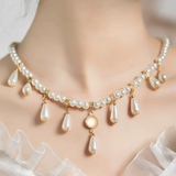 Accessories (147) Faux Pearl Waterdrop Pendant Necklace