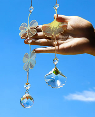 Hanging Ornaments Crystal Suncatcher Leaf (2 Styles)