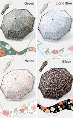 Folding Ruffled Umbrella 97cm Manual Open & Close