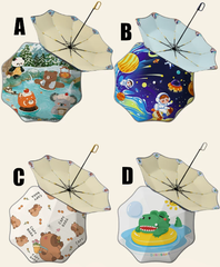 2 x Round Corners Folding Umbrellas for Kids