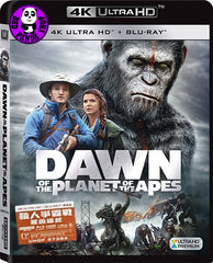 Dawn Of The Planet Of The Apes 猿人爭霸戰: 猩凶崛起 4K UHD + Blu-Ray (2014) (Hong Kong Version)