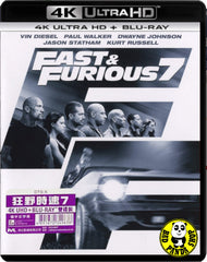 Fast & Furious 7 狂野時速7 4K UHD + Blu-ray (2015) (Hong Kong Version) aka Furious 7