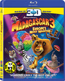 Madagascar 3 - Europe's Most Wanted 2D + 3D Blu-Ray (2012) (Region A) (Hong Kong Version)
