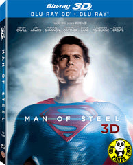 Man Of Steel 超人: 鋼鐵英雄 2D + 3D Blu-Ray (2013) (Region A) (Hong Kong Version)
