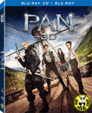 Pan 小飛俠: 魔幻始源 2D + 3D Blu-Ray (2015) (Region Free) (Hong Kong Version) 2 Disc