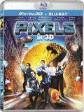 Pixels 屈機起格命 2D + 3D Blu-Ray (2015) (Region A) (Hong Kong Version) 2 Disc Edition
