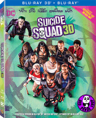 Suicide Squad 自殺特攻: 超能暴隊 2D + 3D Blu-Ray (2016) (Region A) (Hong Kong Version) 3 Disc Extended Cut