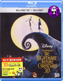 The Nightmare Before Christmas 怪誕城之夜 2D + 3D Blu-Ray (1993) (Region Free) (Hong Kong Version) 2 Discs