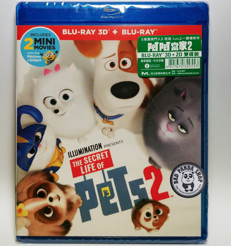 Bad Panda Shop The Secret Life of Pets 2 2D 3D Blu Ray 2019