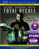 Total Recall Blu-Ray (2012) (Region Free) (Hong Kong Version) (Mastered in 4K)