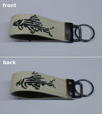 Zebra Pleco (L046) Freshwater Aquarium Tropical Fish Hand-made Keychain Hand-printed Stencil Art