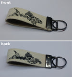 Pleco (L333) Freshwater Aquarium Tropical Fish Handmade Keyring Hand-printed Stencil Art