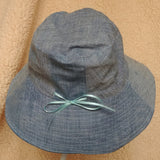Reversible and Adjustable Fisherman Hat (Blue Whales) Bucket Hat for Toddler Little Boys Girls. 自製可調節鬆緊雙面漁夫帽 (藍鯨/鯨魚圖案)