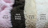 White Corduroy + Faux Sherpa Winter Beanie Crochet Hat for Toddlers, Girls, Women 冬日款式秋女裝保暖帽子 (白色燈芯絨+羊羔絨)