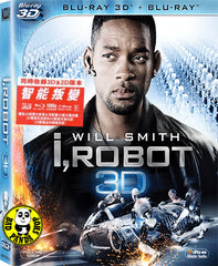 I, Robot 2D + 3D Blu-Ray (2004) (Region A) (Hong Kong Version)