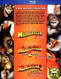 Madagascar - The Complete Collection Blu-Ray Boxset (2012) (Region A) (Hong Kong Version) Trilogy