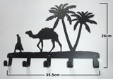 Stylish Metal Art Decor Wall Mounted Clothes Hook Hanger (Camel)