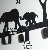 Stylish Metal Art Decor Wall Mounted Clothes Hook Hanger (Elephants)