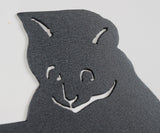 Stylish Metal Art Decor Wall Mounted Clothes Hook Hanger (Cat & Goldfish)
