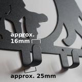 Stylish Metal Art Decor Wall Mounted Clothes Hook Hanger (Cat & Goldfish)