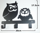 Stylish Metal Art Decor Wall Mounted Key Hook Hanger (Two Owls)