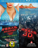 Piranha 3D + 3DD Blu-Ray [2D only version] (2010-2012) (Region A Blu-Ray) (Hong Kong Version) 2 Movie Boxset