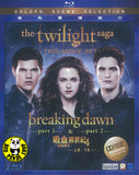The Twilight Saga: The Breaking Dawn part 1 + 2 Two Movie Set Blu-Ray (2011-2012) (Region A) (Hong Kong Version)